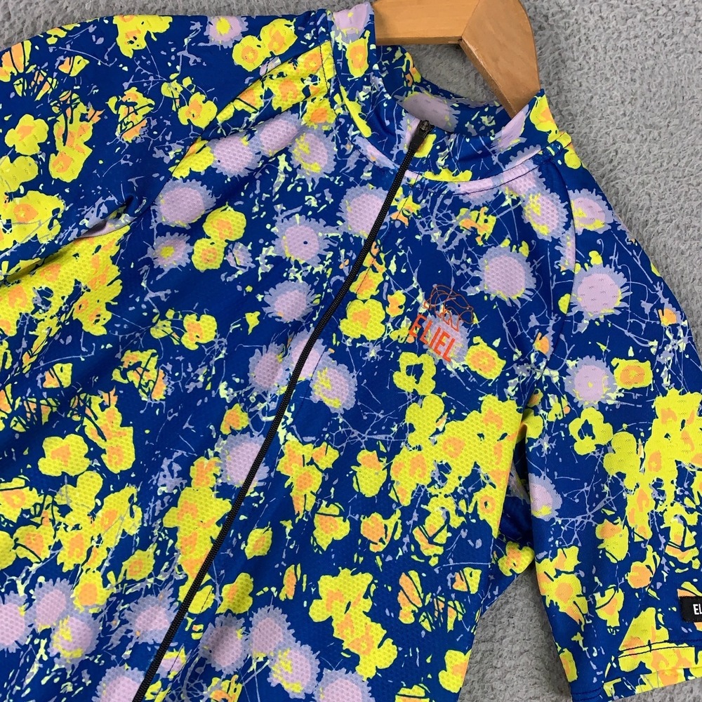 Eliel Cycling Jersey Men's Medium Joshua Tree Bloom Floral Short Sleeve Pockets